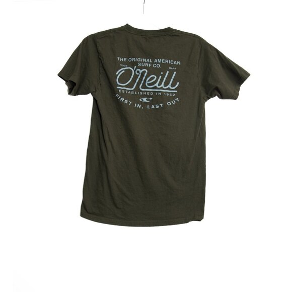 ONeill Mens Green Logo Graphic T-Shirt Size S Cotton Casual - Picture 6 of 10